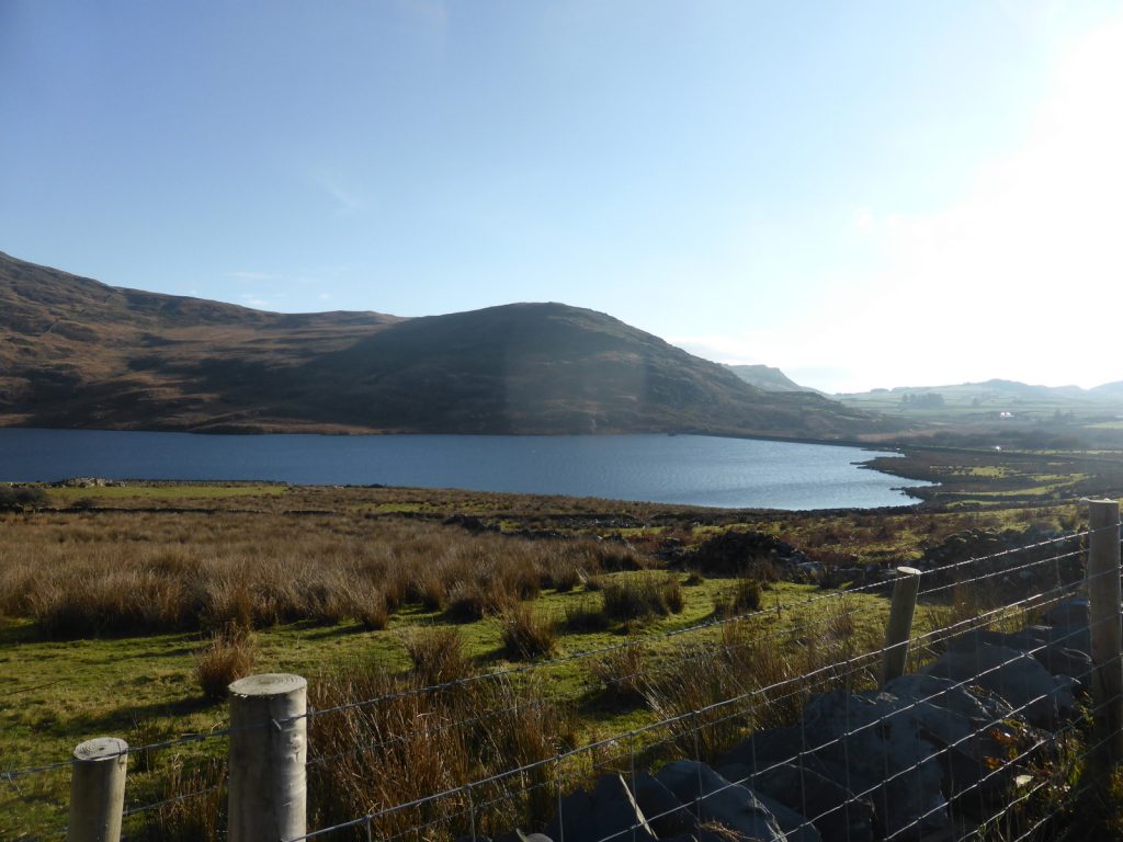long view across lake and valley