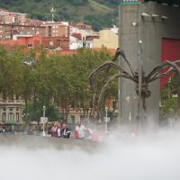 steaming pond and spider street art