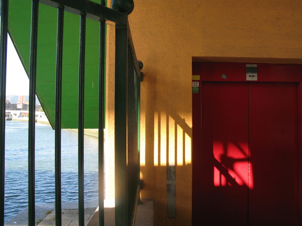 painted bridge detail with shadows