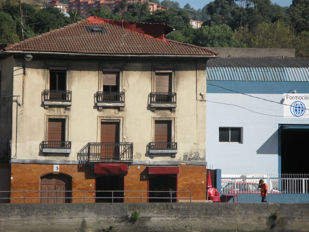 riverside building - soft browns