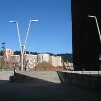 pointy streetlamps and strong shadows