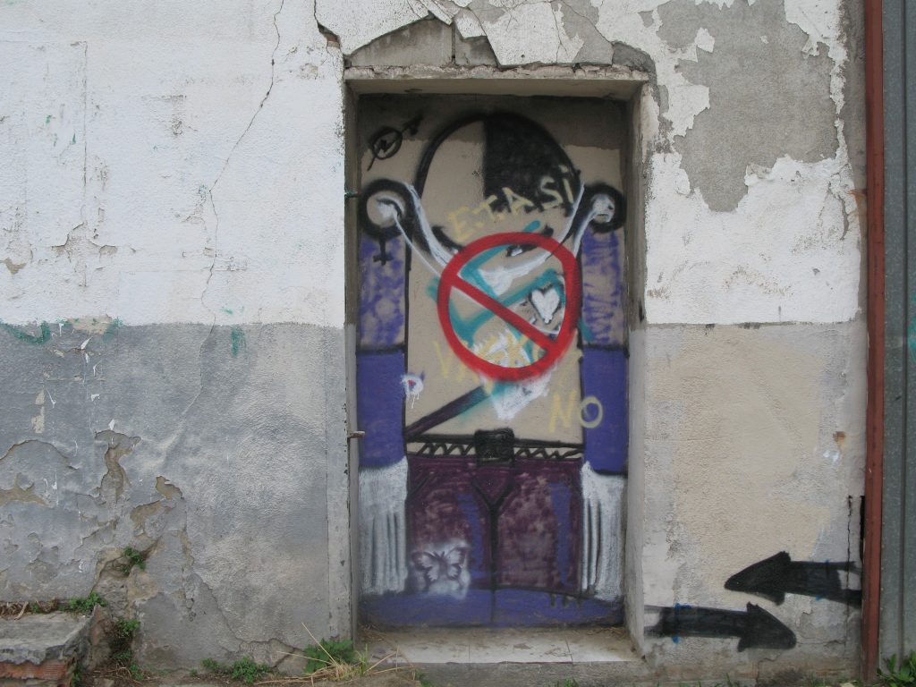 blocked doorway scribblings