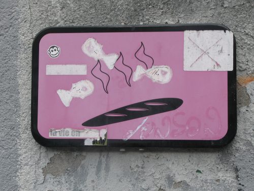 bread sign with monkey