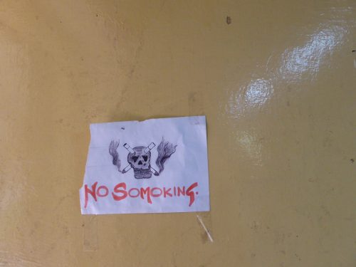 hand drawn no somoking sign