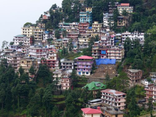 houses on steep hillside