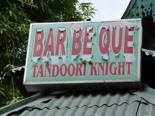 Bar Be Que Tandoori Knight - sign
