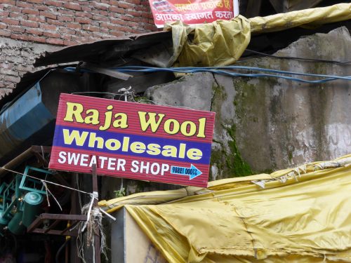Raja Wool handpainted sign