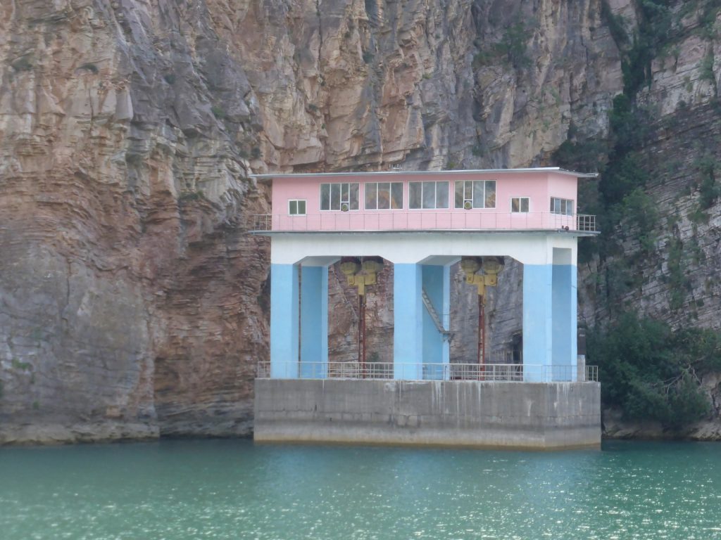 pastel coloured lock in reservoir