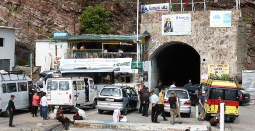 vehicles waiting
