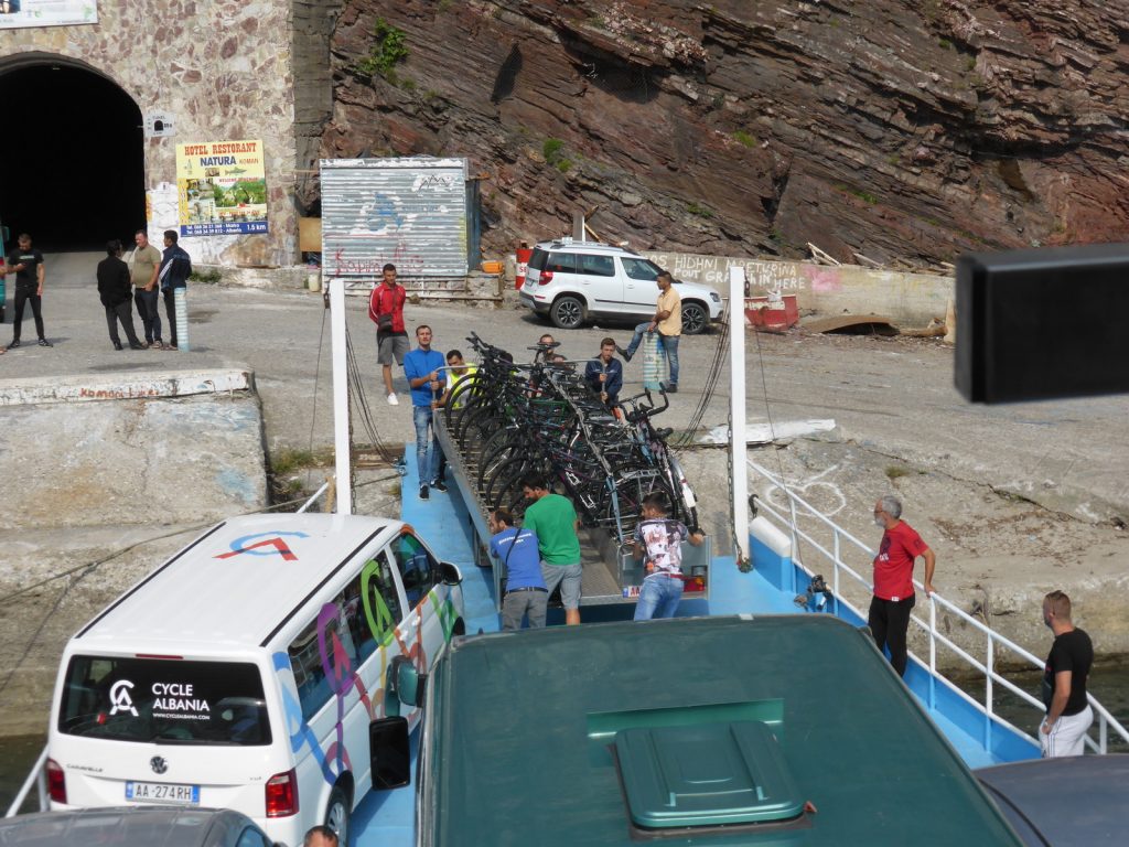 loading trailer of bikes
