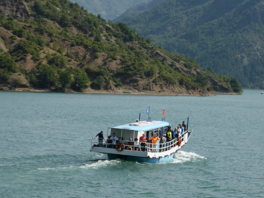 motorboat on lake