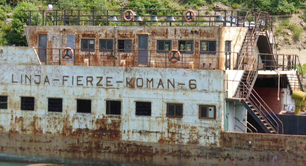 rusted derelict ferry