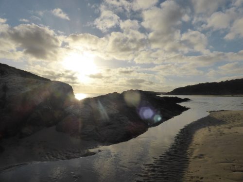 sunspots on shoreline