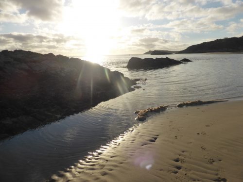 sunspots on shoreline