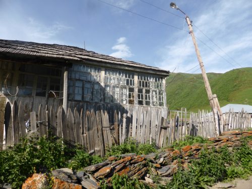 wooden house and fencing
