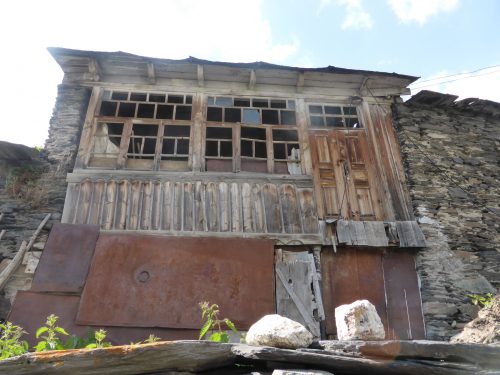 old wooden window and door frame