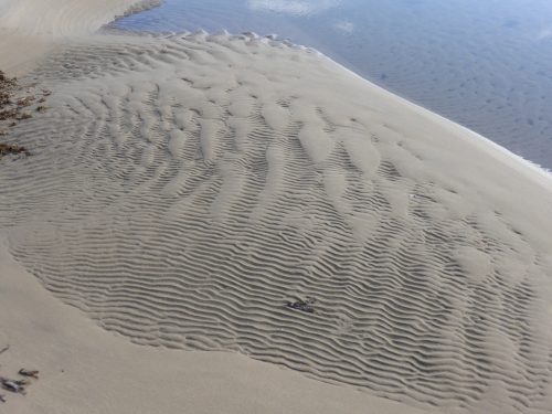 ripple patterns on sand