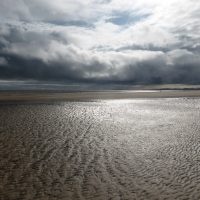 silvery sand under big sky