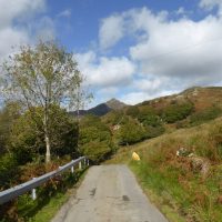 pointy Cnicht above the lane