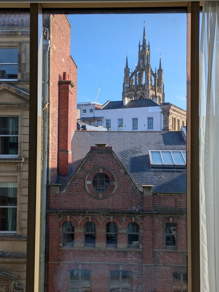 rooftop view from a window