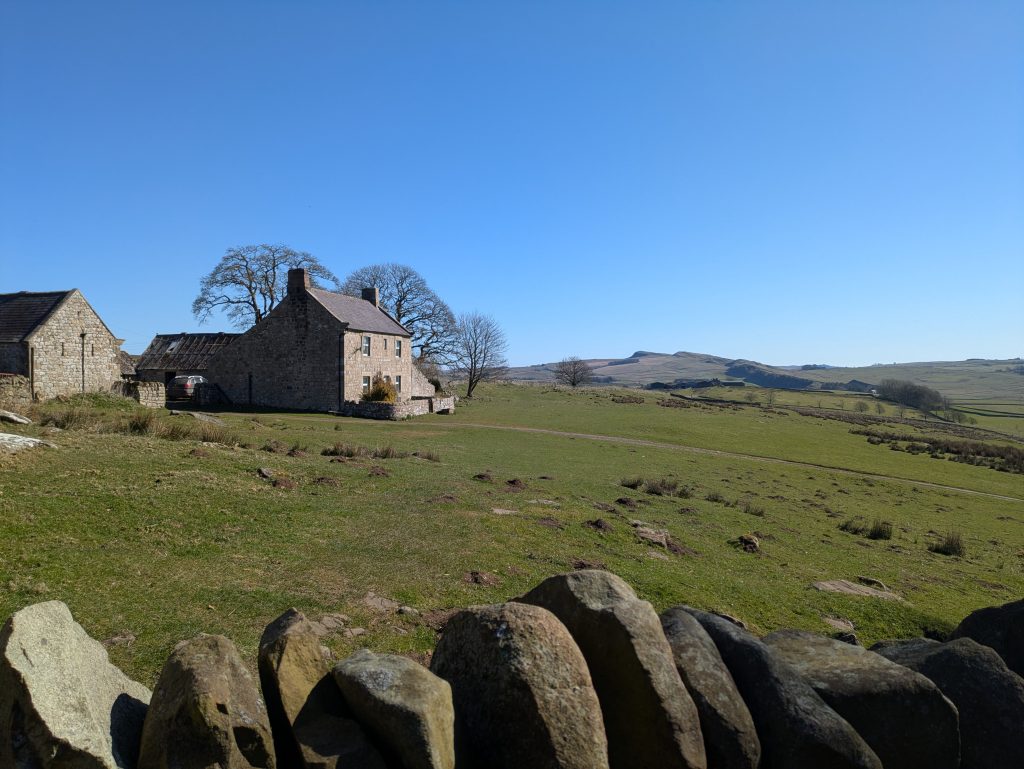 farmhouse and field