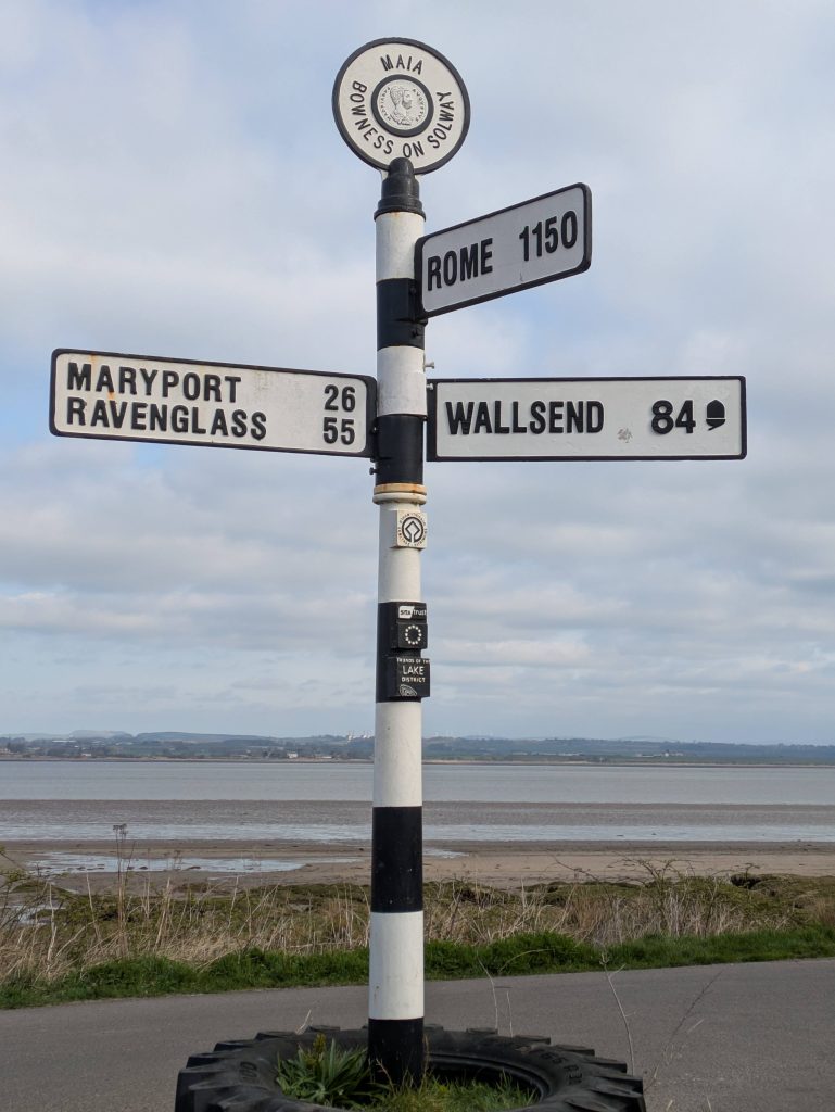 signpost at Bowness on Solway